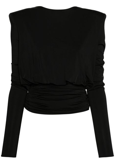 Top drappeggiato in nero - donna MAGDA BUTRYM | 209524BLK